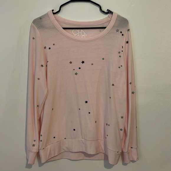 Pink Sweatshirt with stars soft and comfy - Picture 2 of 5